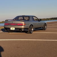 Silver/Chrome 1991 Mazda Cosmo on Gray BBS LM