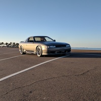 Silver/Chrome 1991 Mazda Cosmo on Gray BBS LM