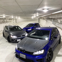 Gray 2018 Volkswagen Golf R on Black Advan Racing GT