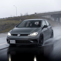 Gray 2018 Volkswagen Golf R on Black Advan Racing GT