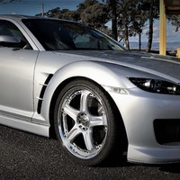 Silver/Chrome 2004 Mazda RX-8 on Silver/Chrome Volk Racing GT-C Face 2