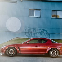 Red 2007 Mazda RX-8 on Gray Work Emotion CR-KAI