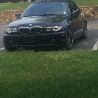 Black 2004 BMW 3 Series coupe on Black MSR 045