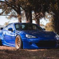 Blue 2013 Subaru BRZ on Bronze Cosmis XT-206R