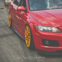 Red 2006 Mazda Mazdaspeed 6 on Gold VIP Modular VRC-13