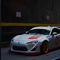 White 2013 Scion FR-S on Gold F1R F21