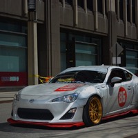 White 2013 Scion FR-S on Gold F1R F21