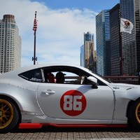 White 2013 Scion FR-S on Gold F1R F21