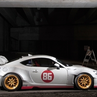 White 2013 Scion FR-S on Gold F1R F21