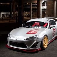 White 2013 Scion FR-S on Gold F1R F21