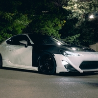 White 2013 Scion FR-S on Black Enkei RPF1