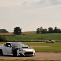 White 2013 Scion FR-S on Black Enkei RPF1