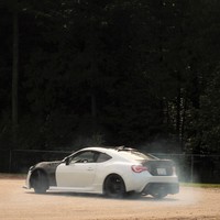 White 2013 Scion FR-S on Black Enkei RPF1