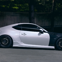 White 2013 Scion FR-S on Black Enkei RPF1