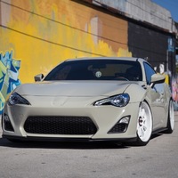 Beige 2016 Scion FR-S on White Work Emotion D9R