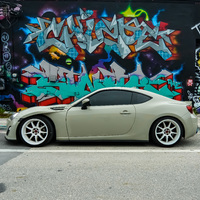 Beige 2016 Scion FR-S on White Work Emotion D9R