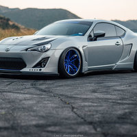 Silver/Chrome 2013 Scion FR-S on Blue Avant Garde F231