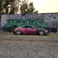 Green 2014 Scion FR-S on Silver/Chrome Niche Milan