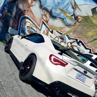 White 2016 Subaru BRZ on Black Enkei NT03+M