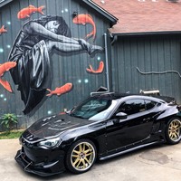 Black 2013 Subaru BRZ on Gold Volk Racing GT-V