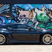 Black 2013 Subaru BRZ on Gold Volk Racing GT-V