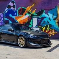 Black 2013 Subaru BRZ on Gold Volk Racing GT-V