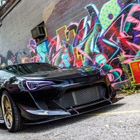 Black 2013 Subaru BRZ on Gold Volk Racing GT-V