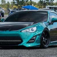 White 2015 Scion FR-S on Black Felgenwerks FW .001