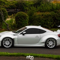 White 2017 Subaru BRZ on White Work Emotion CR-KAI